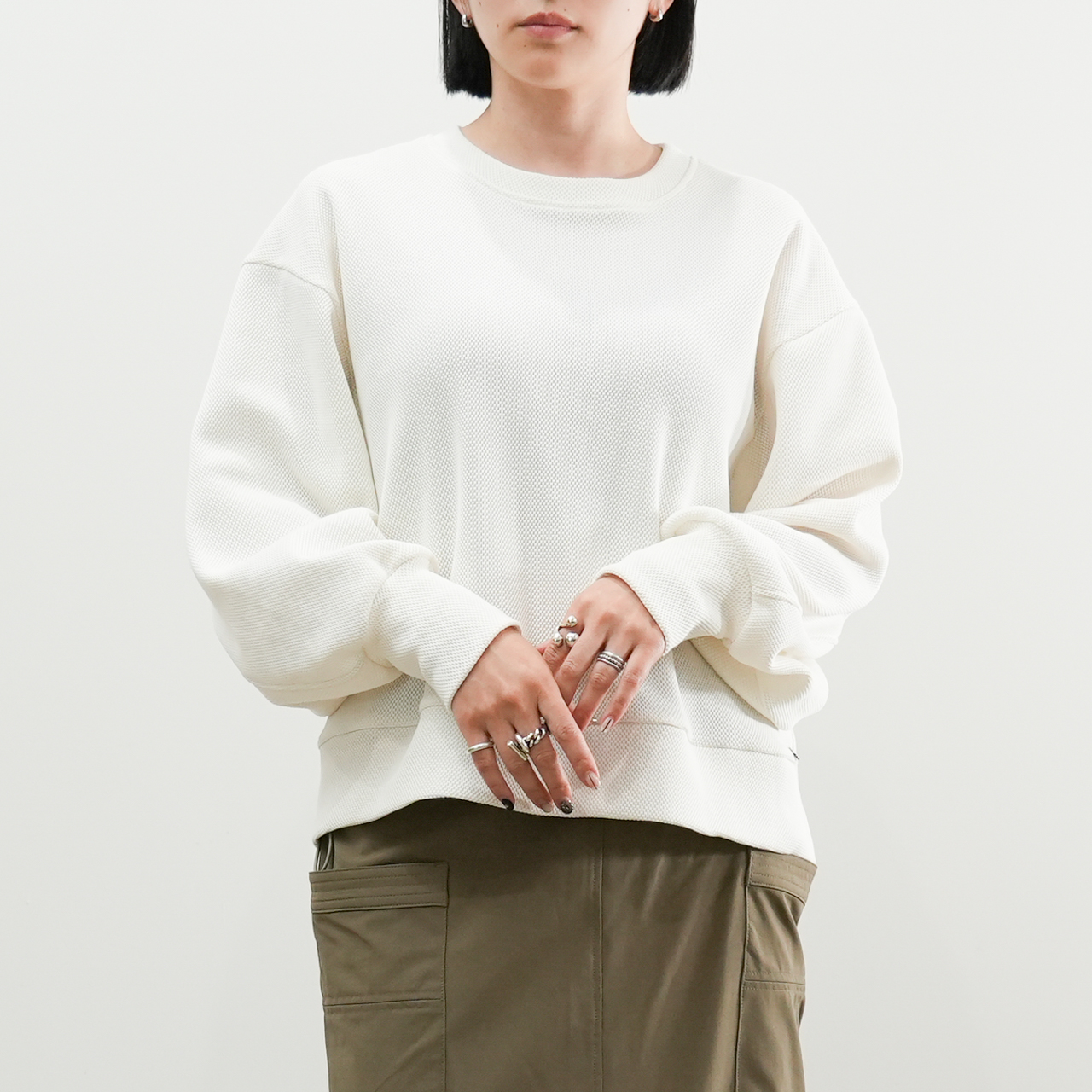 プルオーバー半袖　Lサイズ ＋5㎝ リバティ・ライラック アイボリー 日本製】IGGY プルオーバー(L25302) | RILATO（リラート）