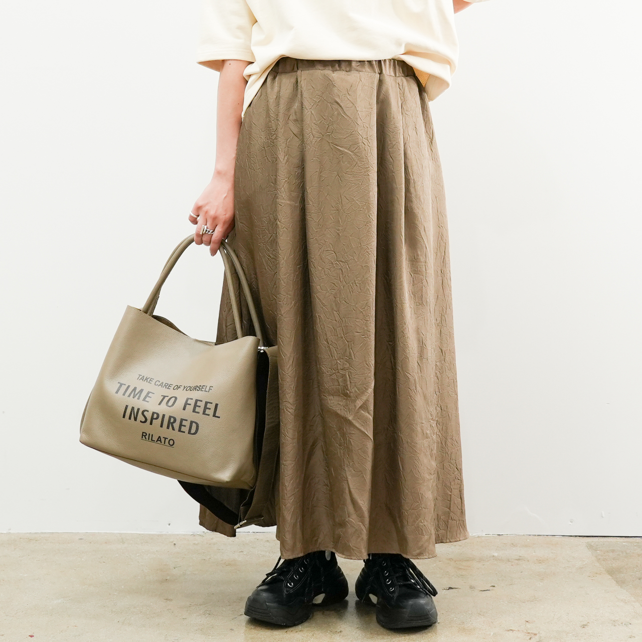 シワ加工タックスカート(R25383) - 画像 (10)