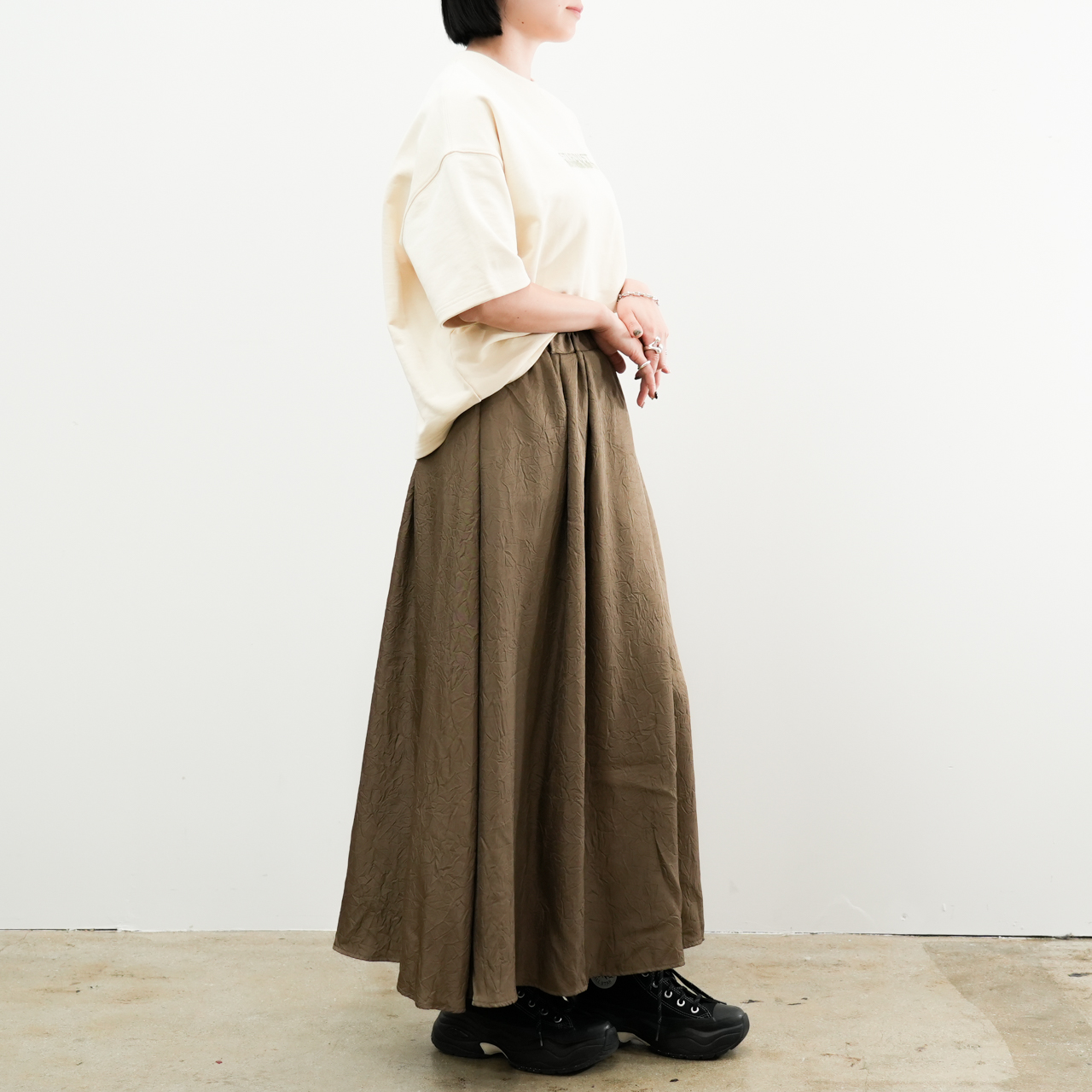 シワ加工タックスカート(R25383) - 画像 (12)