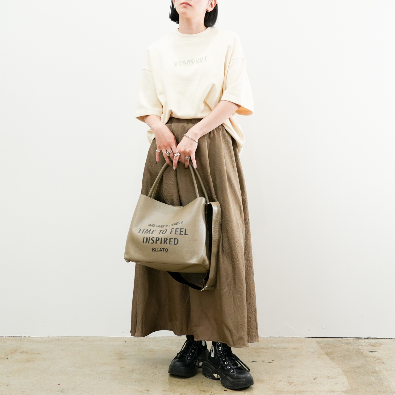 シワ加工タックスカート(R25383) - 画像 (11)