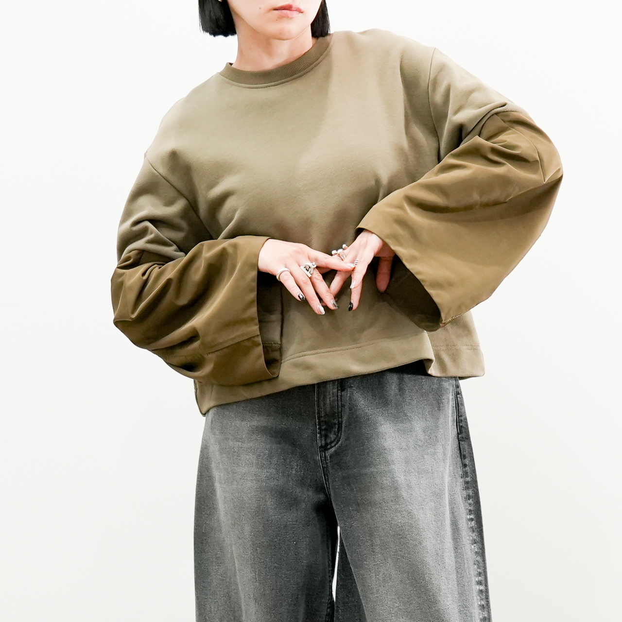 ミリタリーテイストスウェットプルオーバー(R25314) - 画像 (2)