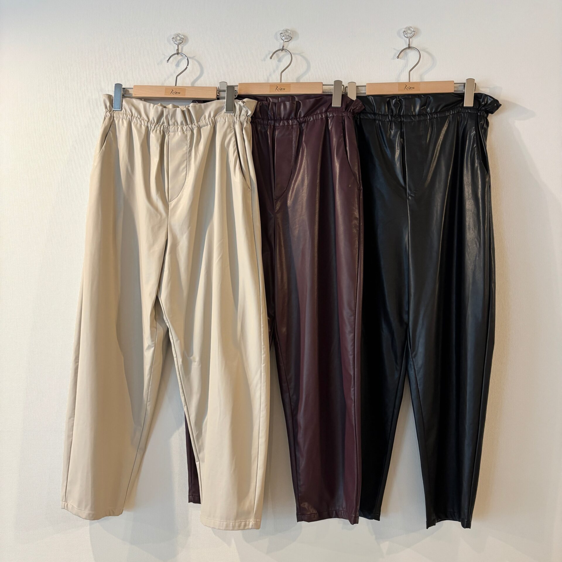 【RILATO NEW ITEM vol.27】エコレザーコクーンパンツ