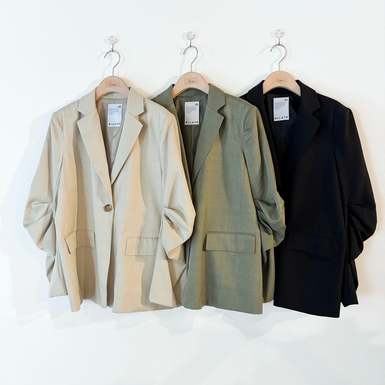 【RILATO NEW ITEM vol.25】袖タックテーラージャケット