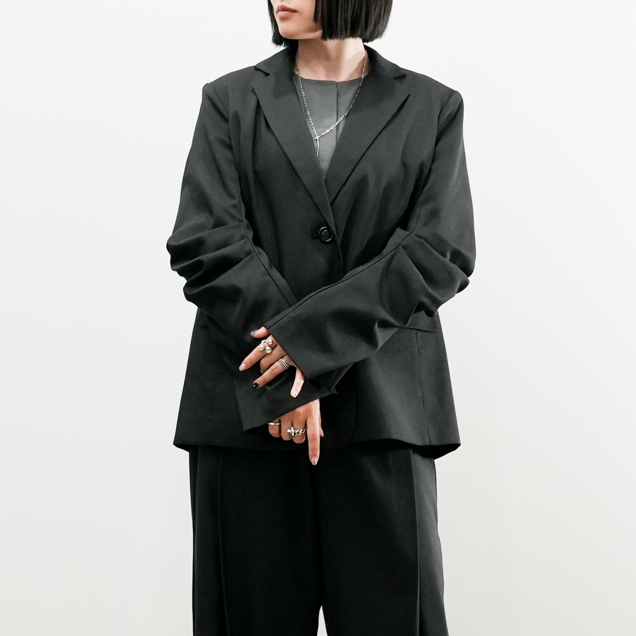 袖タックテーラージャケット(R25310) - 画像 (5)