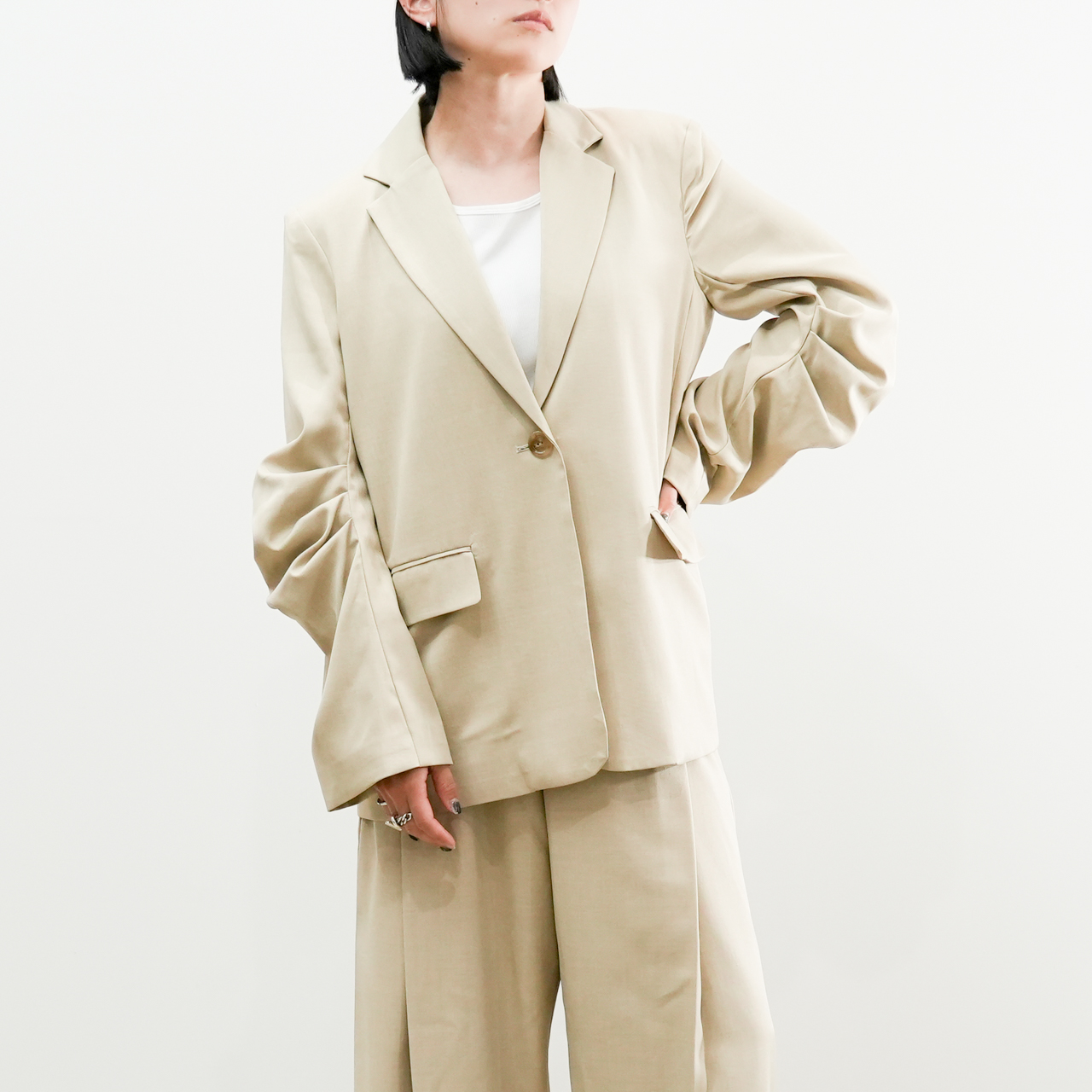 袖タックテーラージャケット(R25310)