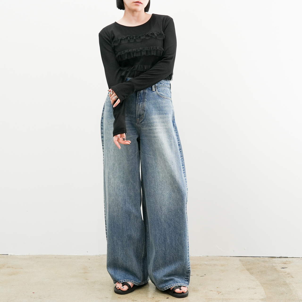 チュールボーダーカットソー(R25322) - 画像 (9)