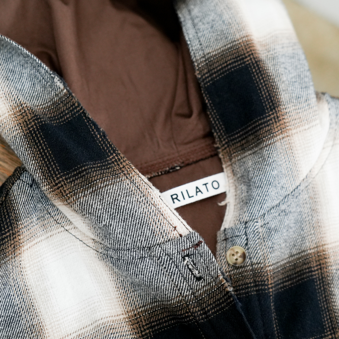 オンブレチェックフードシャツ(R25394) - 画像 (9)