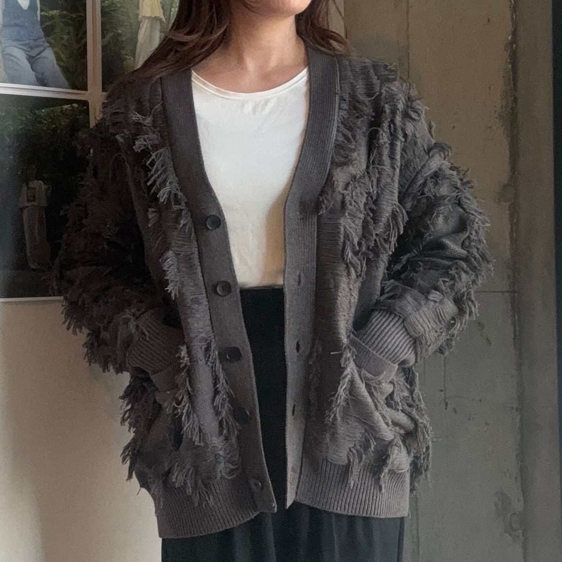 ラメシャギーカーディガン(R25403) - 画像 (2)